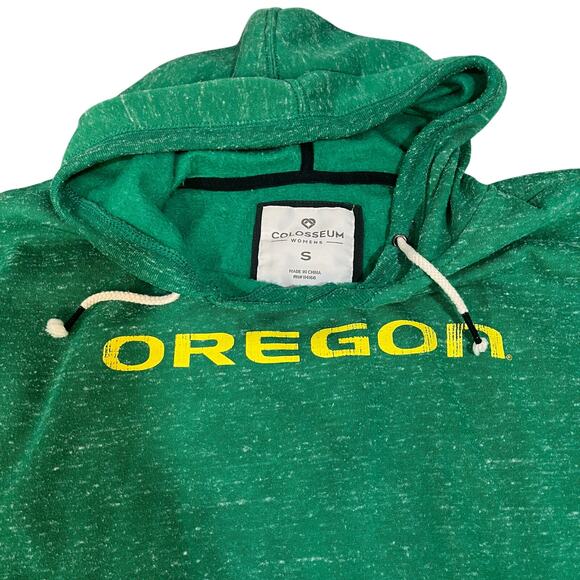 Oregon Ducks Colosseum Athletics Women's V-neck Hoodie Green Sz Small - Picture 3 of 8